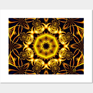 Golden Mandala 02 Posters and Art